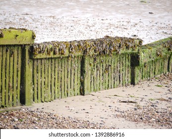 Wooden Groyne Groin Beach Reculver