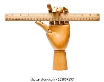 Wooden hand and ruler Creativity concept image - Powered by Shutterstock