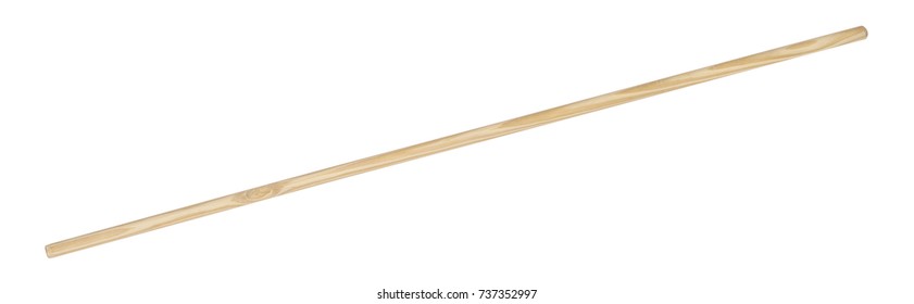 wooden handle isolated in white back - Shutterstock ID 737352997