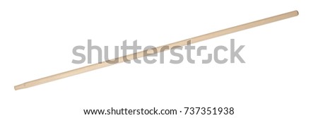wooden handle isolated in white back
