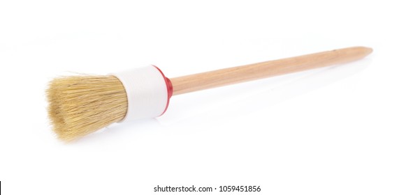 Wooden Handled Paintbrushes isolated on a white background - Powered by Shutterstock