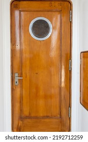 Wooden Hatch On An Historic Boat