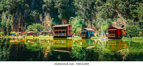 Wooden House At Ipoh Lake, Perak, Malaysia