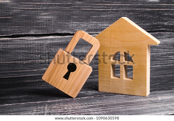 Wooden House Padlock House Lock Security Stock Photo Edit Now