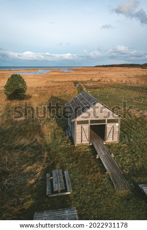 Similar – Foto Bild Traum. Hütte. Norwegen. Mitternachtssonne