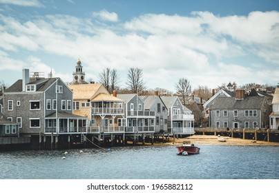 Wooden Houses by the sea in Nantucket - Shutterstock ID 1965882112