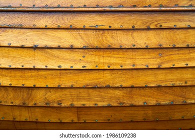 The Wooden Hull Of A Small Boat