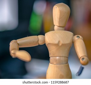 Wooden human mannequin