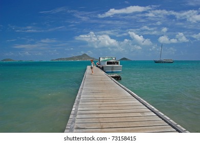 Wooden Jetty On Carriacou Island