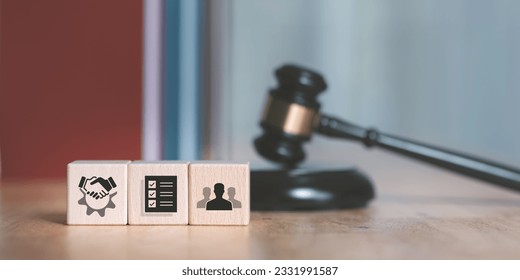 Wooden judge gavel on table ,justice in punishment of offenses and criminal verdicts ,concept of law and justice ,court proceedings ,planning for court proceedings ,legal contract consulting
