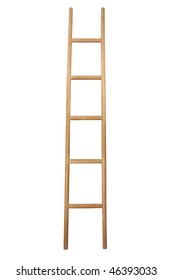 Wooden Ladder Isolated On White