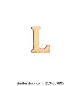 Wooden Letters Of English Alphabet On White Background, Top View.