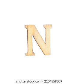 Wooden Letters Of English Alphabet On White Background, Top View.