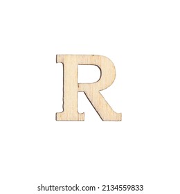 Wooden Letters Of English Alphabet On White Background, Top View.