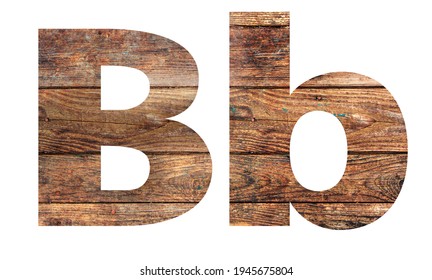 Wooden Letters Letter B English Alphabet Stock Photo 1945675804 ...