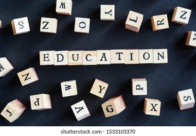 Wooden Letters Which Form Education Word Stock Photo 1533103370 ...