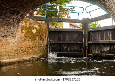 Wooden Lock On River/canal Chelmer