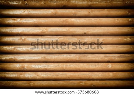 Wooden logs wall texture background