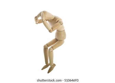  Wooden Mannequin with head ache