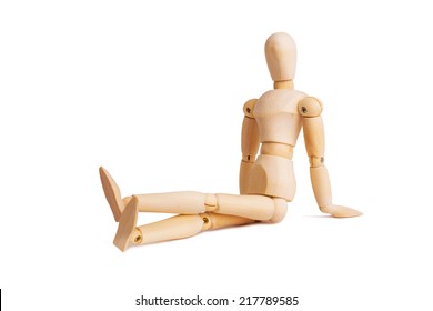 Wooden mannequin isolated on white - Powered by Shutterstock