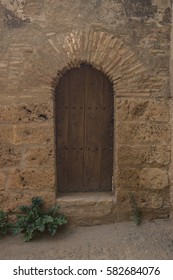 Wooden Medival Door Al Hambra Granada Andalusia