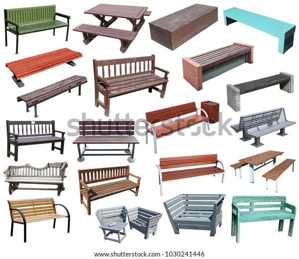 Wooden Metal Benches Recreation City Public Stock Photo Edit Now