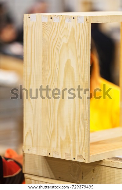 wooden moldings for frames for honeycombs, note\
shallow depth of field