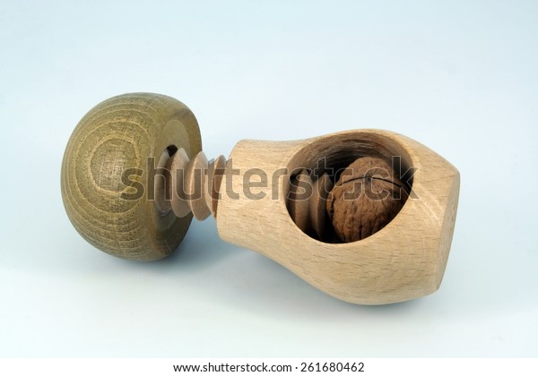 wooden nut cracker tool