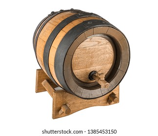 Wooden Oak Barrel Stand View Other Stock Photo 1385453150 