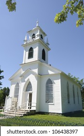 Wooden Old Church In Upper Canada Village, Ontario