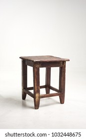 wooden old stool
