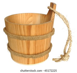 Wooden Pail On White Background Stock Photo 45172225 | Shutterstock