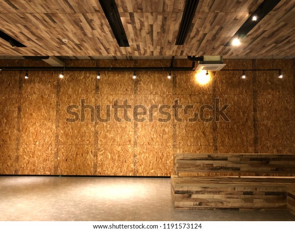 Wooden Panel Wall Ceiling Interior Space Stock Photo Edit Now