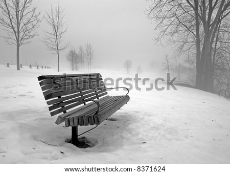 Similar – Ruhepunkt Winter Schnee