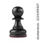 Wooden Pawn chess piece on white background