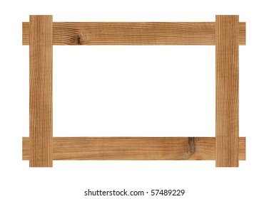 Wooden Photo Frame Isolated High Resolution Stock Photo 57489229 ...