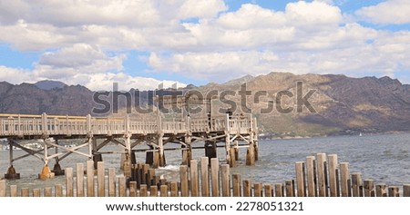 wooden pier, bridge on the beach