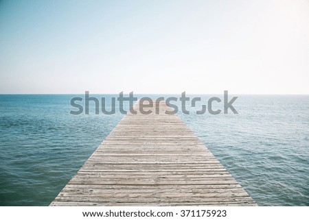 Similar – Image, Stock Photo pier Sea bridge Beach