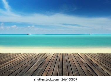 Wooden Pier On The Beach