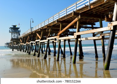 Wooden Pier In San Clemente, California.