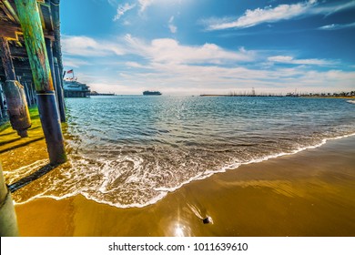 Wooden Pier In Santa Barbara, California