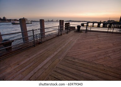 Wooden Pier In South Street Seaport