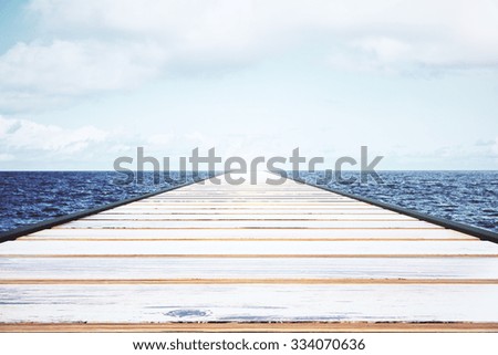 Image, Stock Photo pier Sea bridge Beach