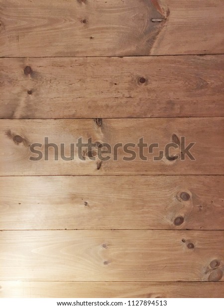 Wooden Pine Plank Ceiling Royalty Free Stock Image