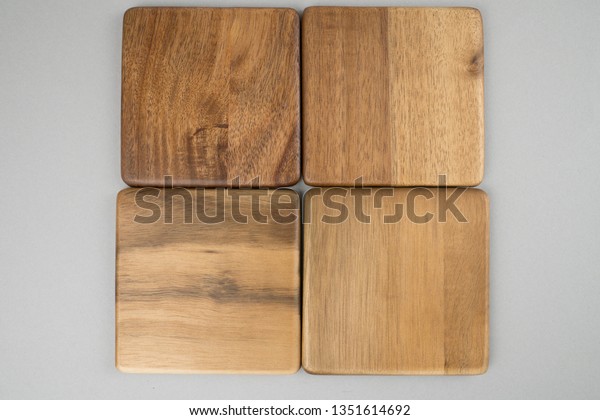 Wooden Place Mats Coaster Stock Photo Edit Now 1351614692