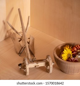 Wooden Plough Toy, Miniature Plow