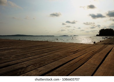 Wooden Port In Cambodia ( Koh Kong Province)