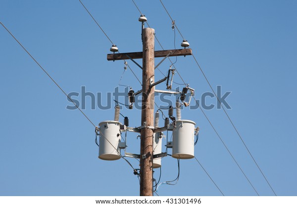 power utility pole santa clause