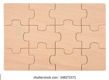 Wooden puzzles blank empty elements