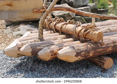 wooden raft in black forest